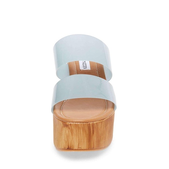 NEW Steve Madden Confession Blue Vinyl Sandal - Picture 2 of 12